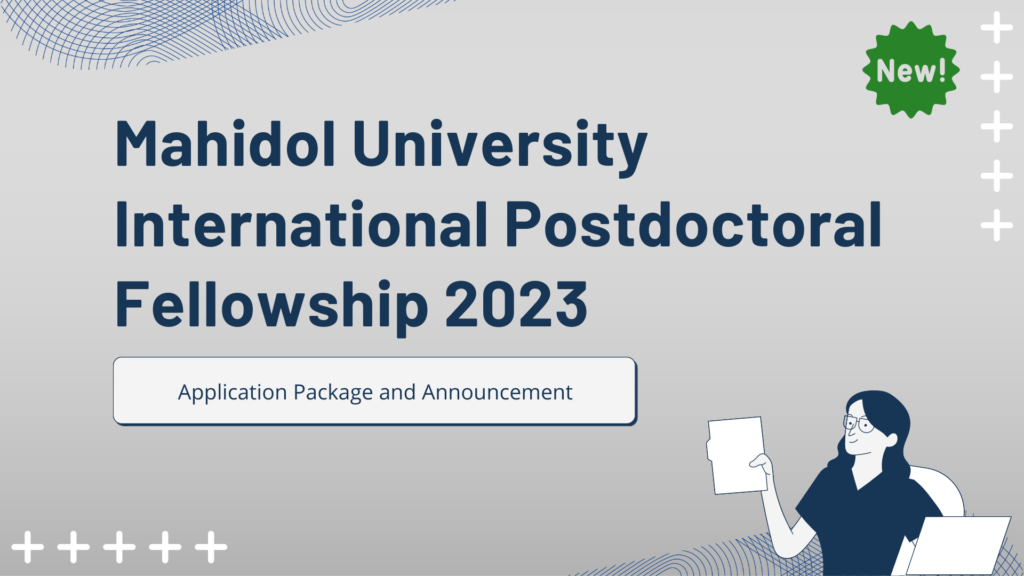 Mahidol University International Postdoctoral Fellowship 2023