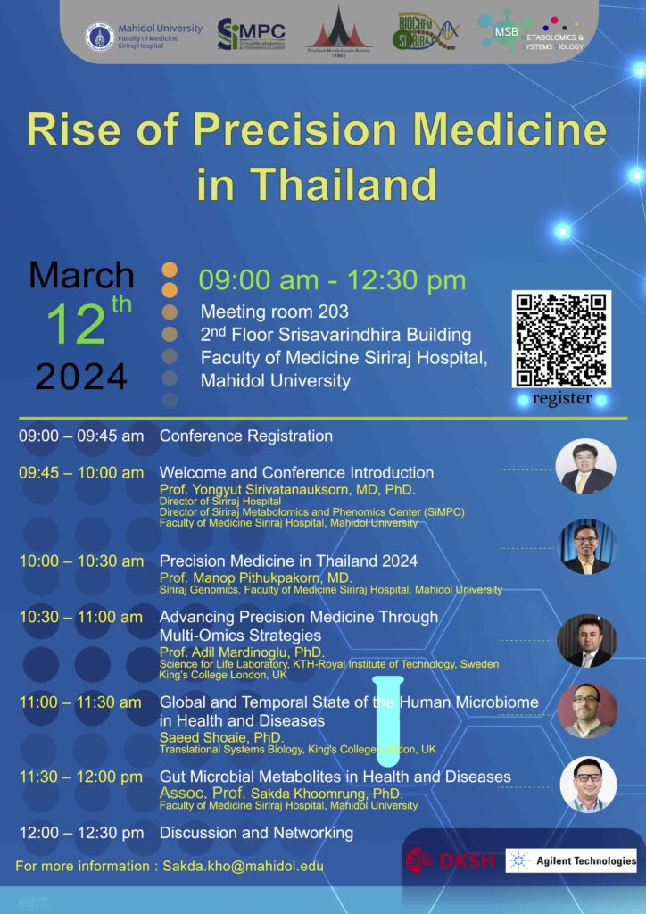 Upcoming event (12 Mar 2024), Rise of prediction medicine in Thailand